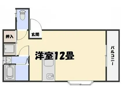 クレール・A(ワンルーム/2階)の間取り写真