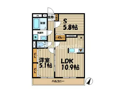 鎌倉ガーデン壱番館(1SLDK/3階)の間取り写真