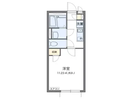 エブリシンII(1K/1階)の間取り写真