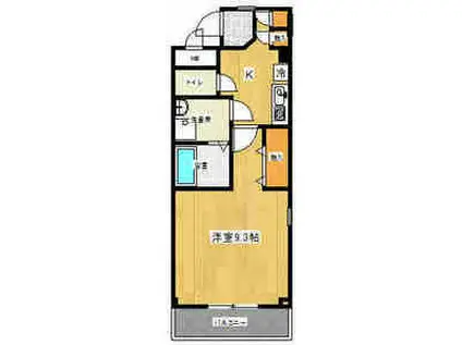 アブニール向台(1K/3階)の間取り写真