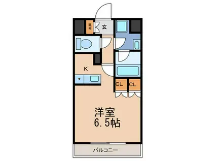 サカトⅡ(1K/5階)の間取り写真