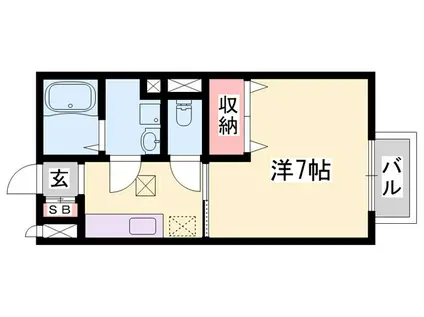 ベルクール大塚(1K/1階)の間取り写真