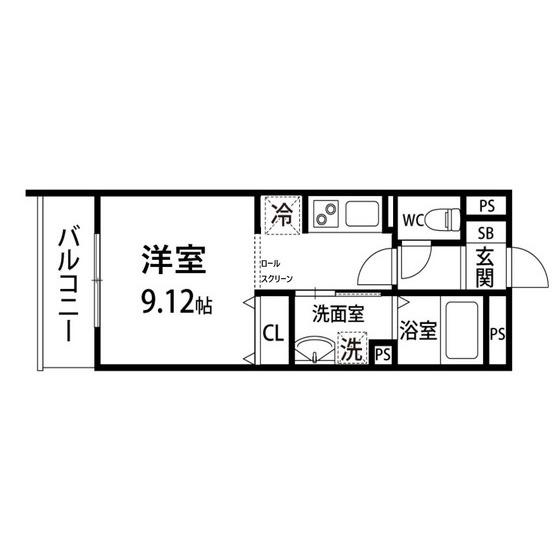 ペアレシア青葉B(ワンルーム/2階)の間取り写真
