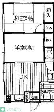 ピヤーハイツ(2DK/2階)の間取り写真