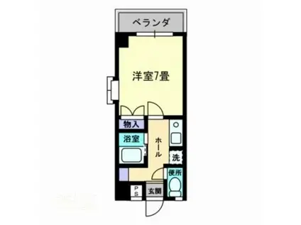 ロゼ三条(1K/2階)の間取り写真