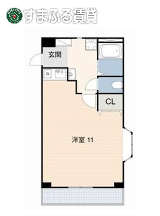 ピオンズ羽根(1K/2階)の間取り写真