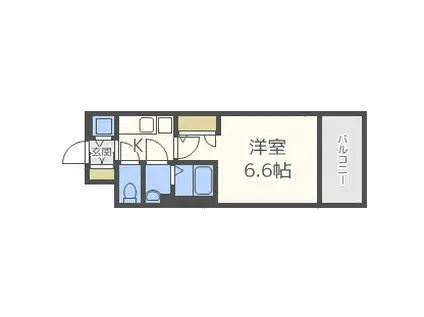 エスリード阿波座パークレジデンス(1K/10階)の間取り写真