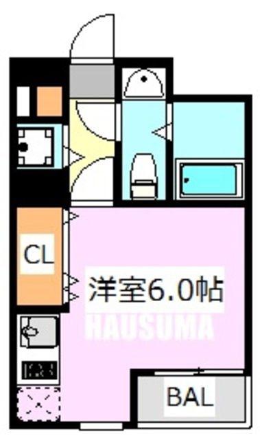 FWビル(ワンルーム/2階)の間取り写真
