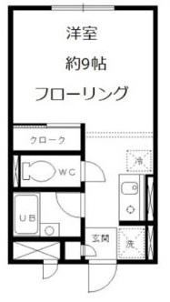 アトリオ新大塚(ワンルーム/2階)の間取り写真