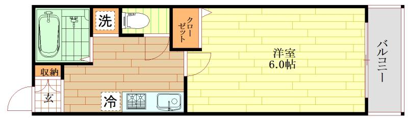 グリーンプラザ城東(1K/5階)の間取り写真