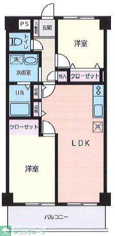RESTAひばりが丘(2LDK/1階)の間取り写真