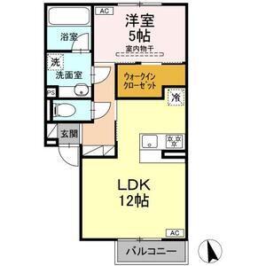 パルミエ III(1LDK/2階)の間取り写真