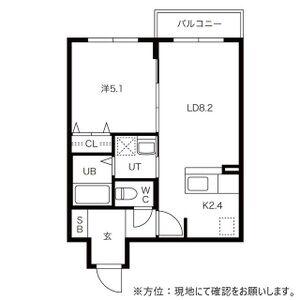 Eハイム(1LDK/1階)の間取り写真