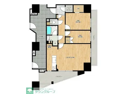 レーベン川口元郷STA.FRONT(2LDK/5階)の間取り写真