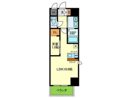 ONLYONE布施(1LDK/2階)の間取り写真