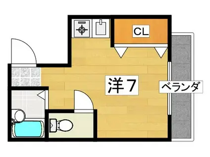 FOREST21II(ワンルーム/3階)の間取り写真