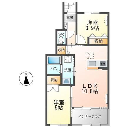 シンビー館IV棟(2LDK/1階)の間取り写真