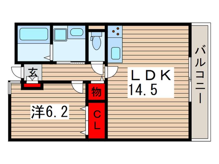 斉藤マンション(1LDK/7階)の間取り写真