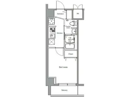 エルプレイス新子安II(1K/5階)の間取り写真