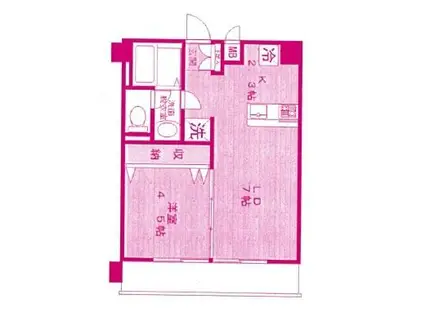 グレイス・ミスズ(1LDK/1階)の間取り写真