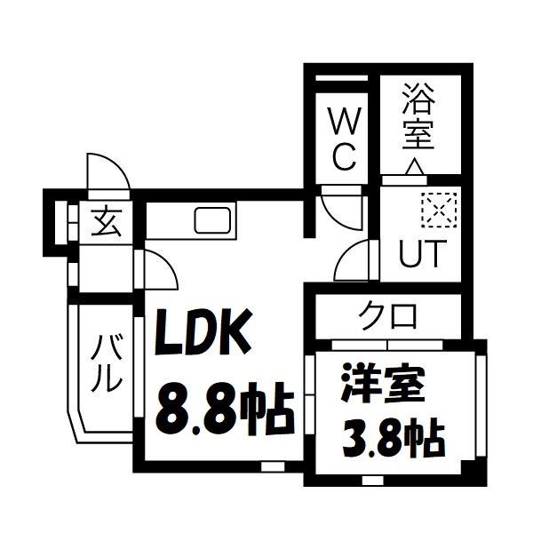 ラ・ナチュール大須(1LDK/3階)の間取り写真