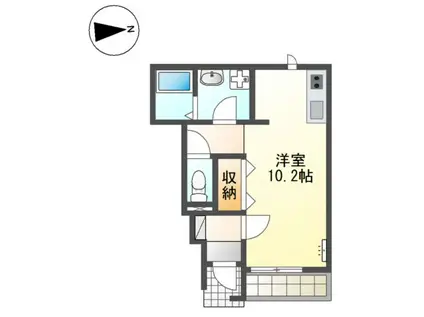 ルナシエル (ワンルーム/1階)の間取り写真