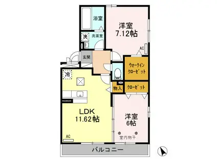 ダイワセンチュリーE 2LDK(2LDK/1階)の間取り写真