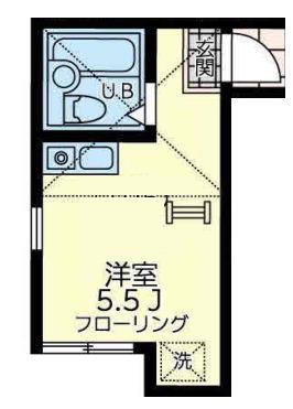 ユナイト寺前コーラルコースト(ワンルーム/2階)の間取り写真