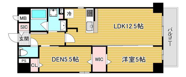 DAWN RESIDENCESANGENYAHIGASHI(1SLDK/8階)の間取り写真