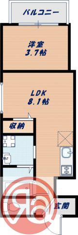 ファインステイツII(1LDK/3階)の間取り写真