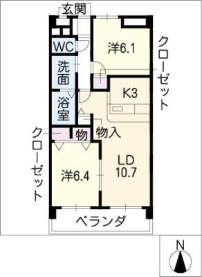 GREAT PIA21(2LDK/2階)の間取り写真