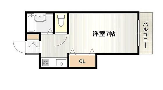 フォルテシモ 住吉(ワンルーム/7階)の間取り写真