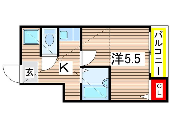 SAKURA一番館(1K/1階)の間取り写真