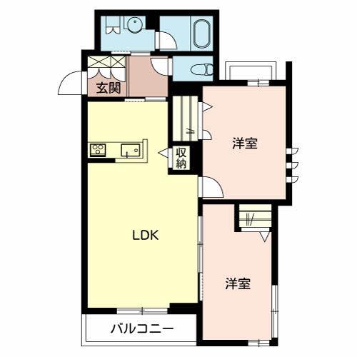シャーメゾンフルール(2LDK/3階)の間取り写真