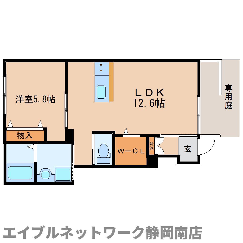 カーサ・ありのみ(1LDK/1階)の間取り写真