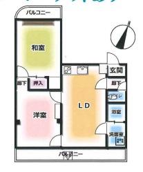 ニューライフ赤塚マンション(2DK/3階)の間取り写真