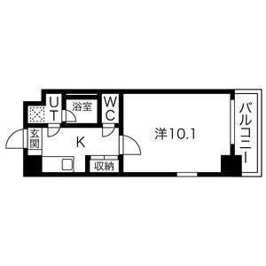 エンゼルプラザ瀬田駅前(1K/6階)の間取り写真