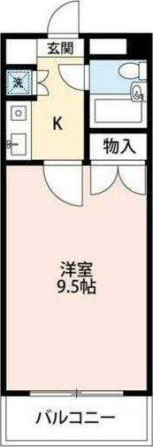 グランコート長津田(1K/2階)の間取り写真