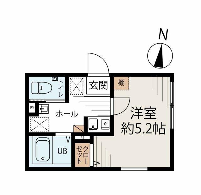 GARDENCOURTさくら通(1K/1階)の間取り写真