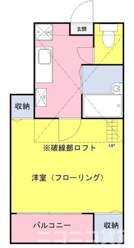 ウェルストリーム(1K/1階)の間取り写真