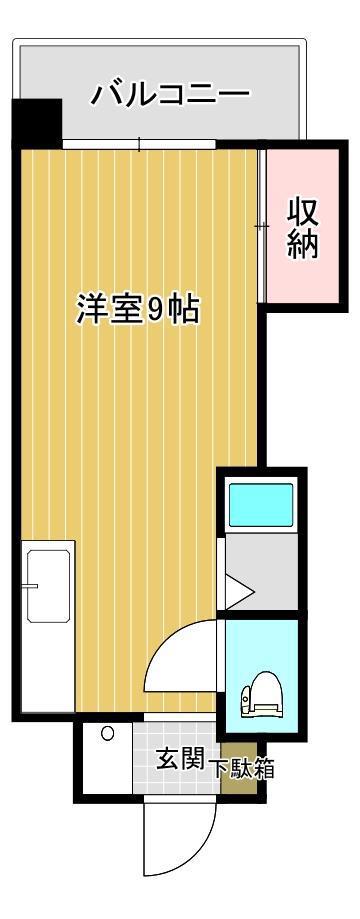 アゼリア(ワンルーム/4階)の間取り写真