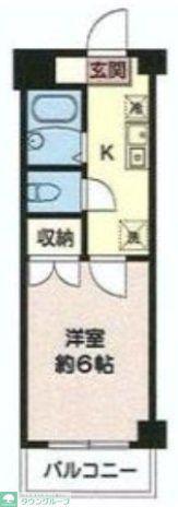 ハイムレグルス(1K/2階)の間取り写真