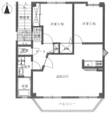 ラ・コンフォルテ(2LDK/2階)の間取り写真