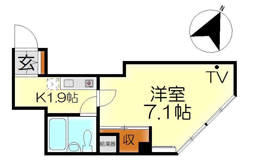 三和マンション(1K/2階)の間取り写真