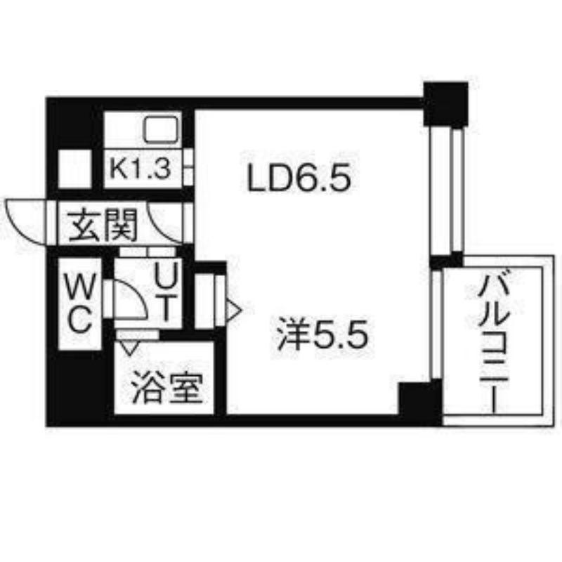 ハウスオブリザ菊水弐番館(1LDK/2階)の間取り写真