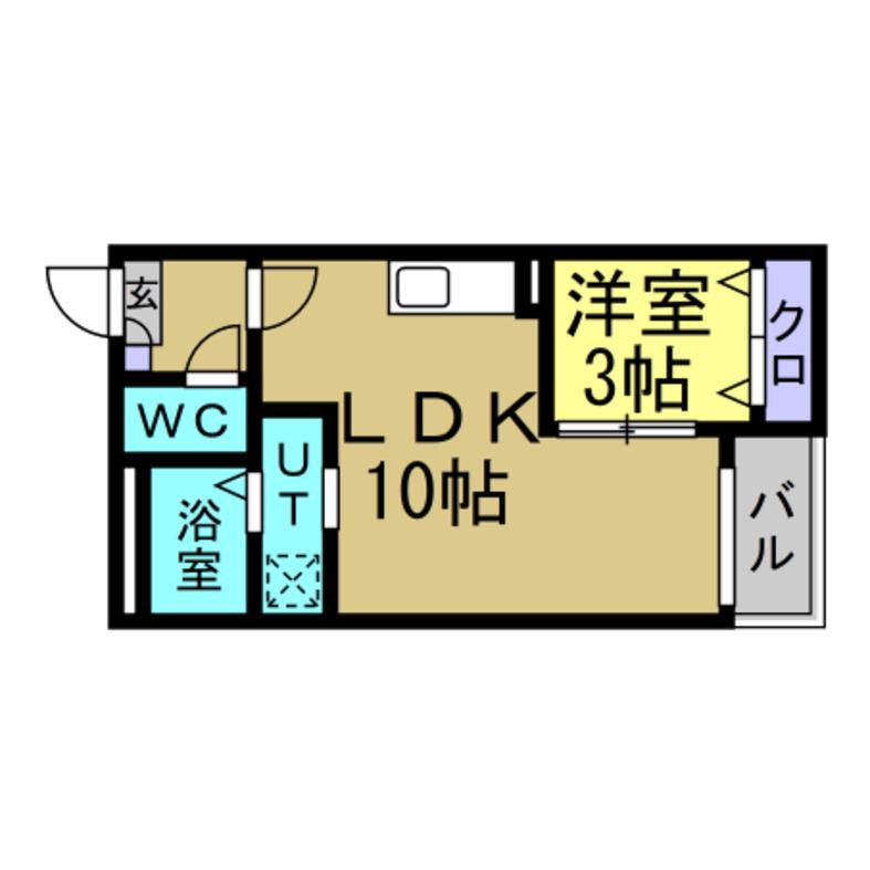 JACK FUNAIRIII(1LDK/3階)の間取り写真