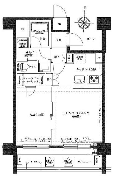 アイル東京スカイツリー(1LDK/7階)の間取り写真