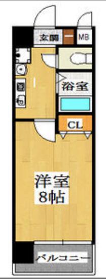 新梅田 プライム(1K/5階)の間取り写真