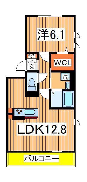 ノールメゾン南流山Ⅰ(1LDK/1階)の間取り写真