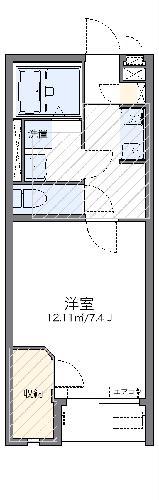 レオネクストカサラソ(1K/2階)の間取り写真